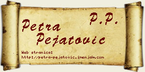 Petra Pejatović vizit kartica